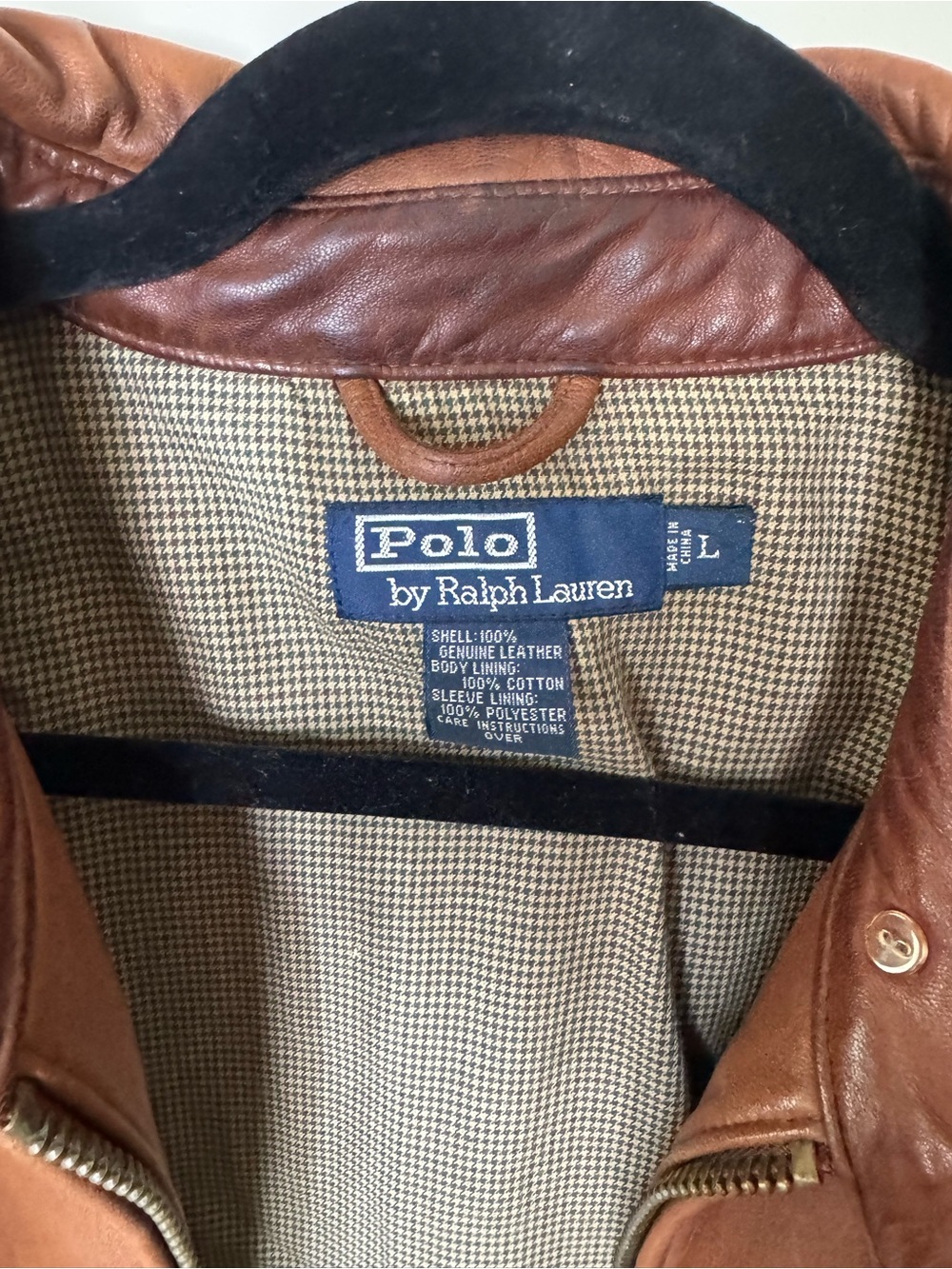 Men’s Polo by Ralph Lauren Leather Jacket Sz L - Picture 2 of 5